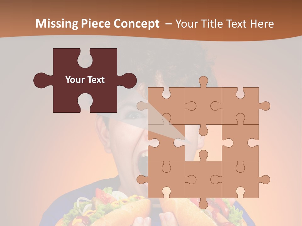 Caucasian One Boy PowerPoint Template