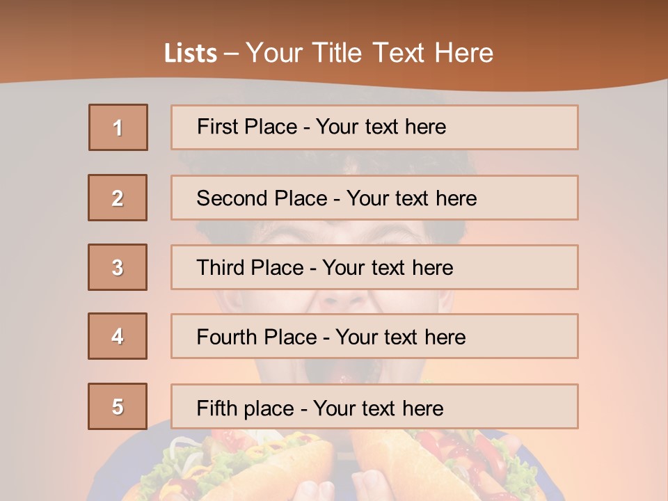 Caucasian One Boy PowerPoint Template