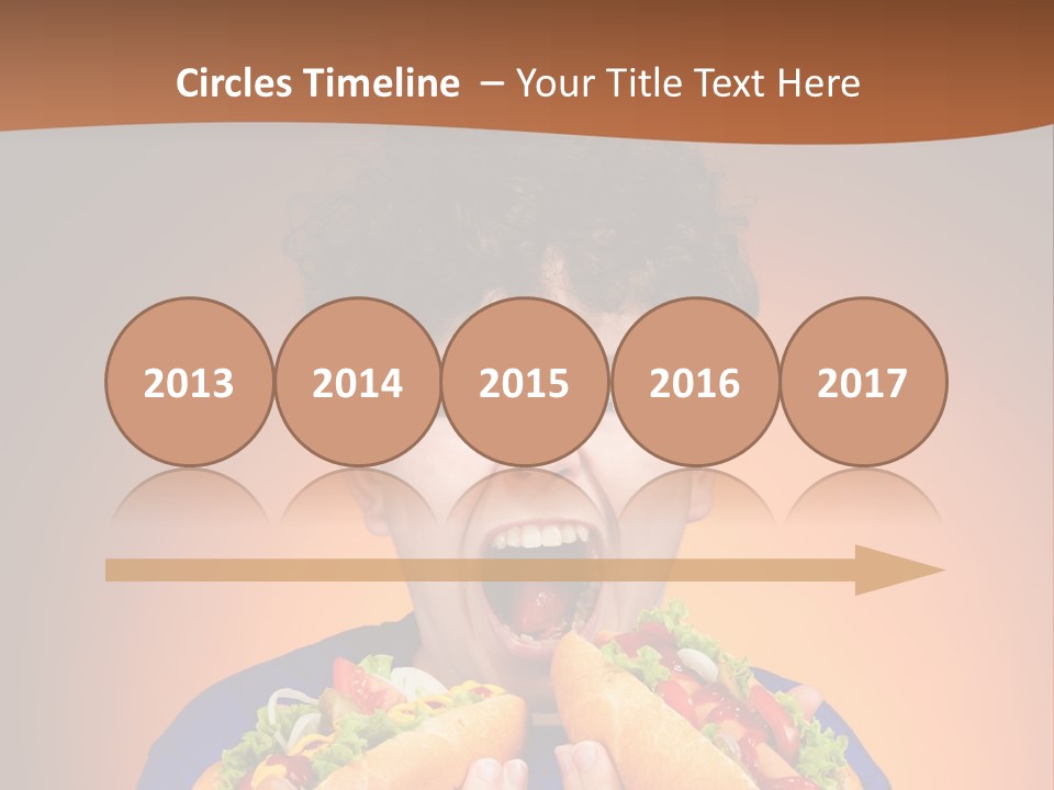 Caucasian One Boy PowerPoint Template