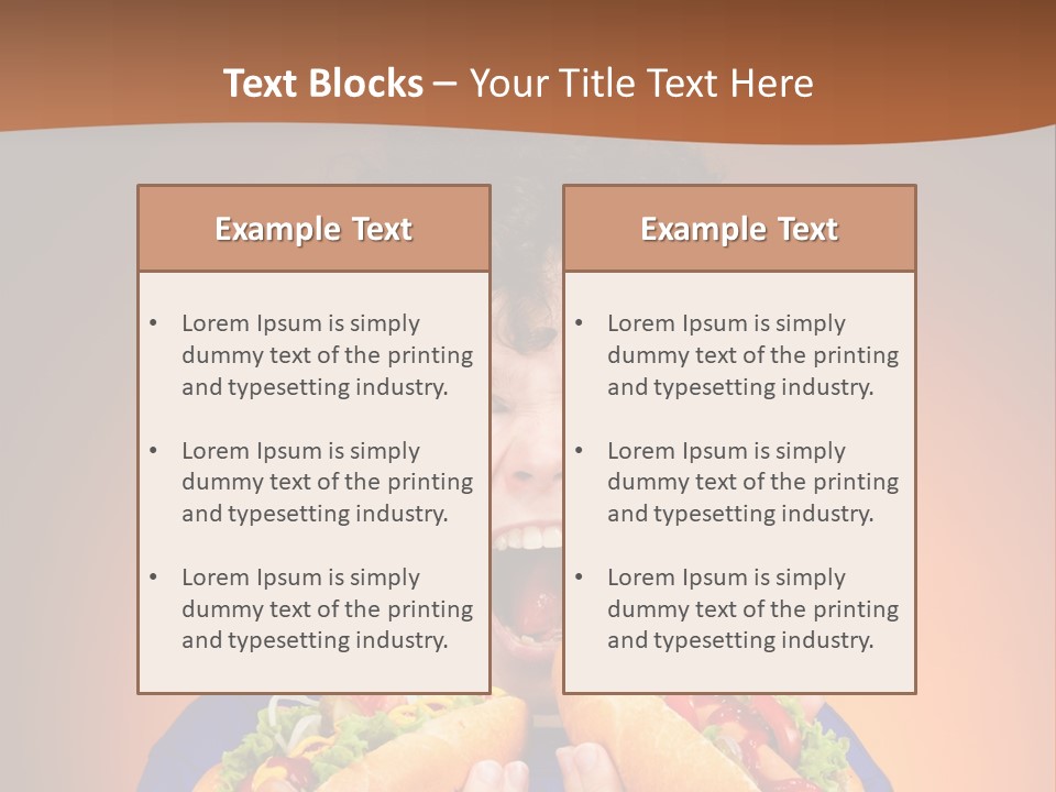 Caucasian One Boy PowerPoint Template