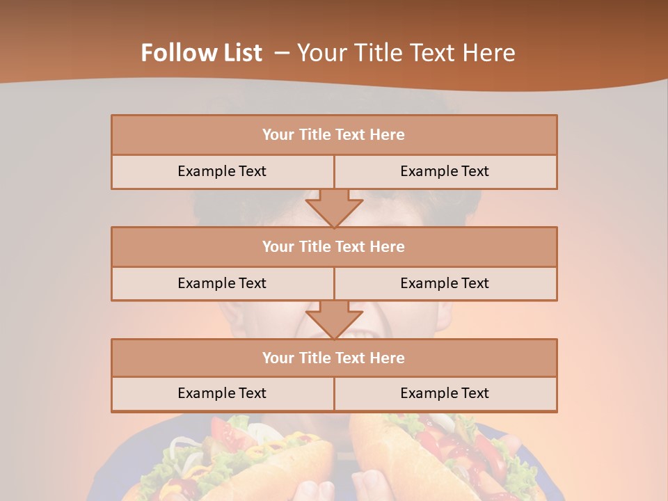 Caucasian One Boy PowerPoint Template