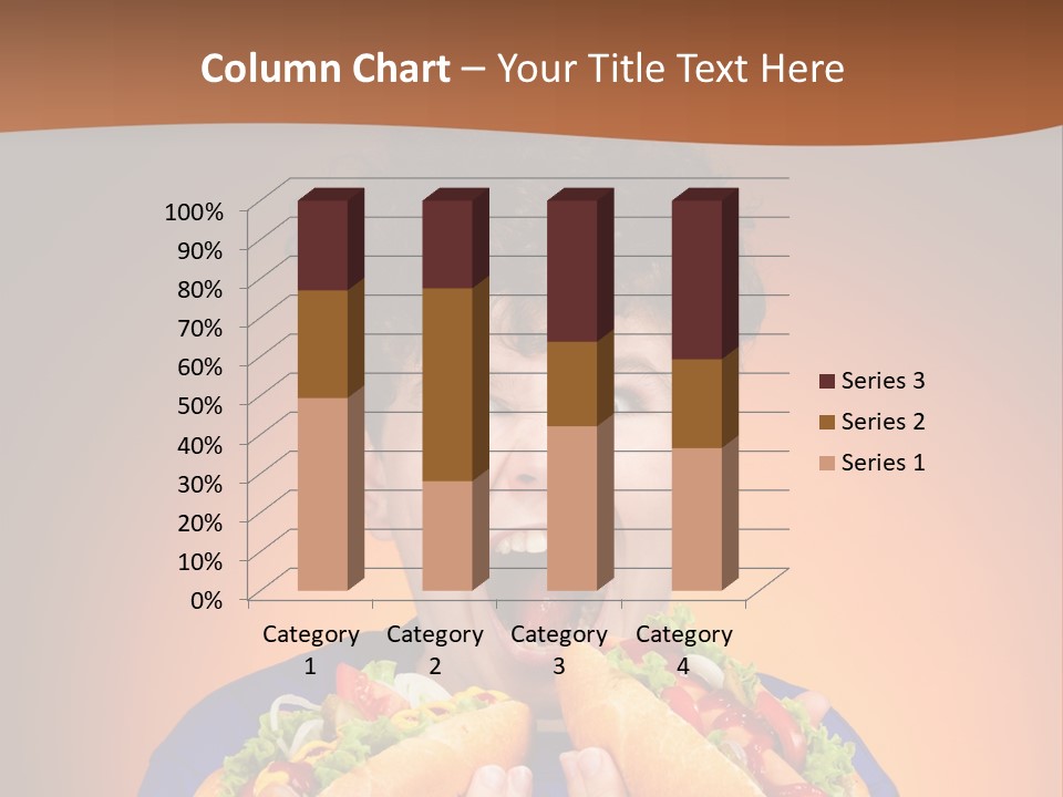 Caucasian One Boy PowerPoint Template