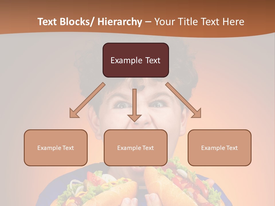 Caucasian One Boy PowerPoint Template