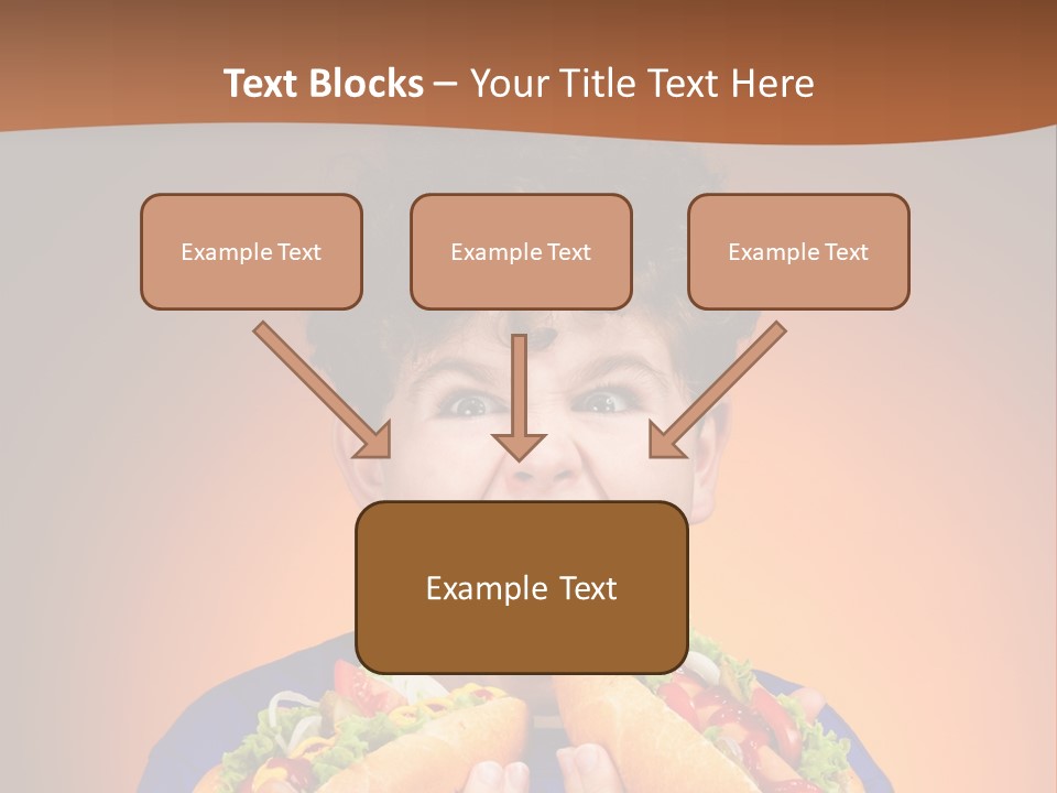 Caucasian One Boy PowerPoint Template