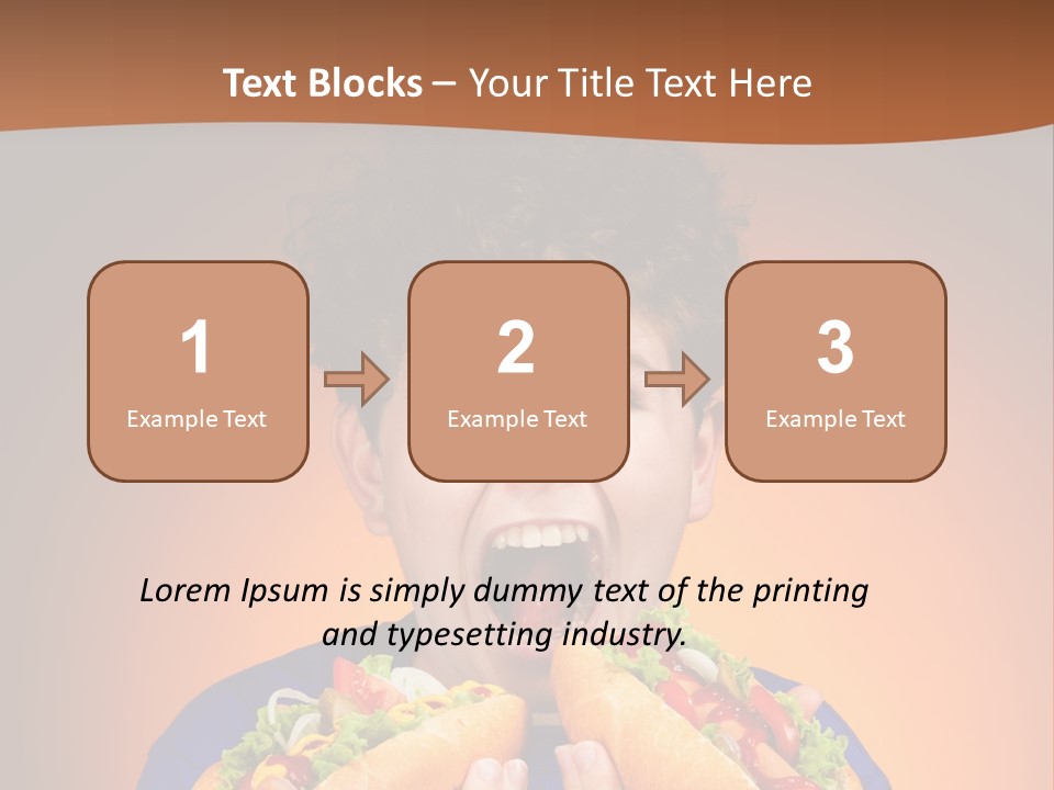 Caucasian One Boy PowerPoint Template