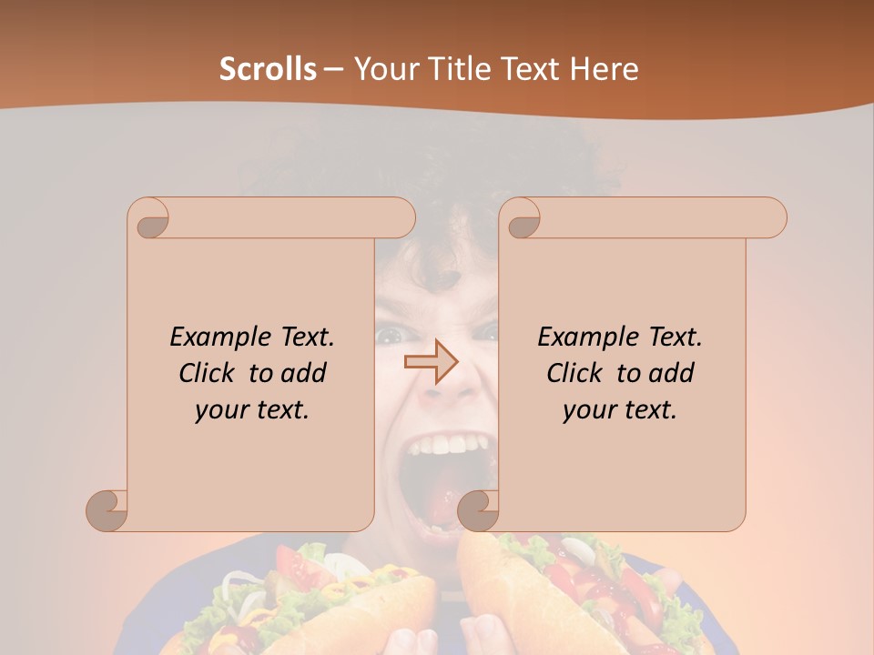 Caucasian One Boy PowerPoint Template