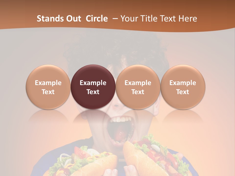 Caucasian One Boy PowerPoint Template