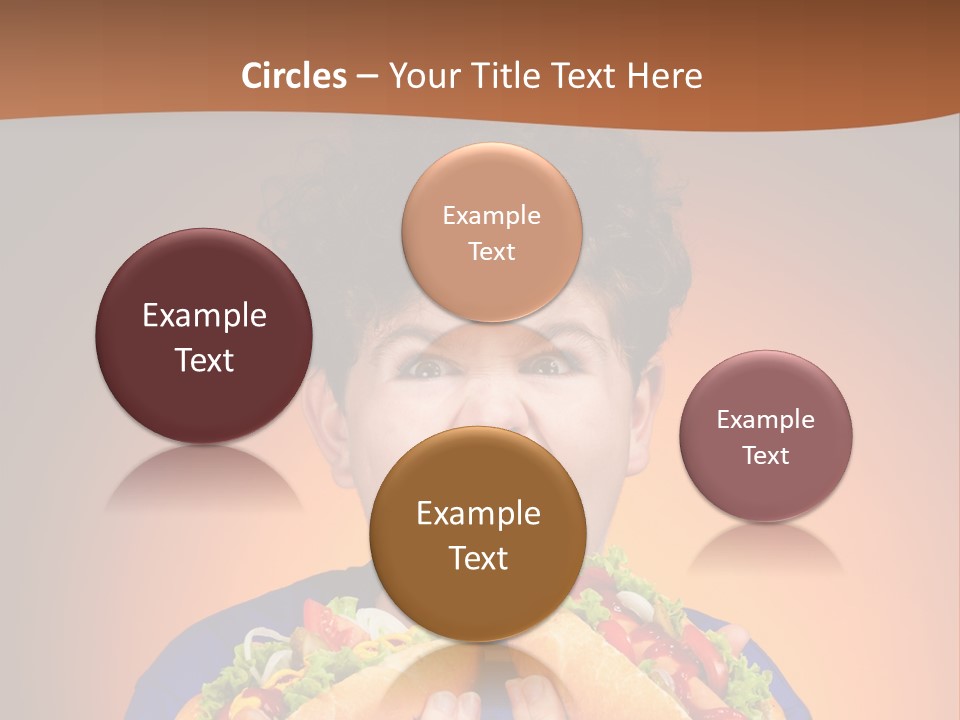 Caucasian One Boy PowerPoint Template