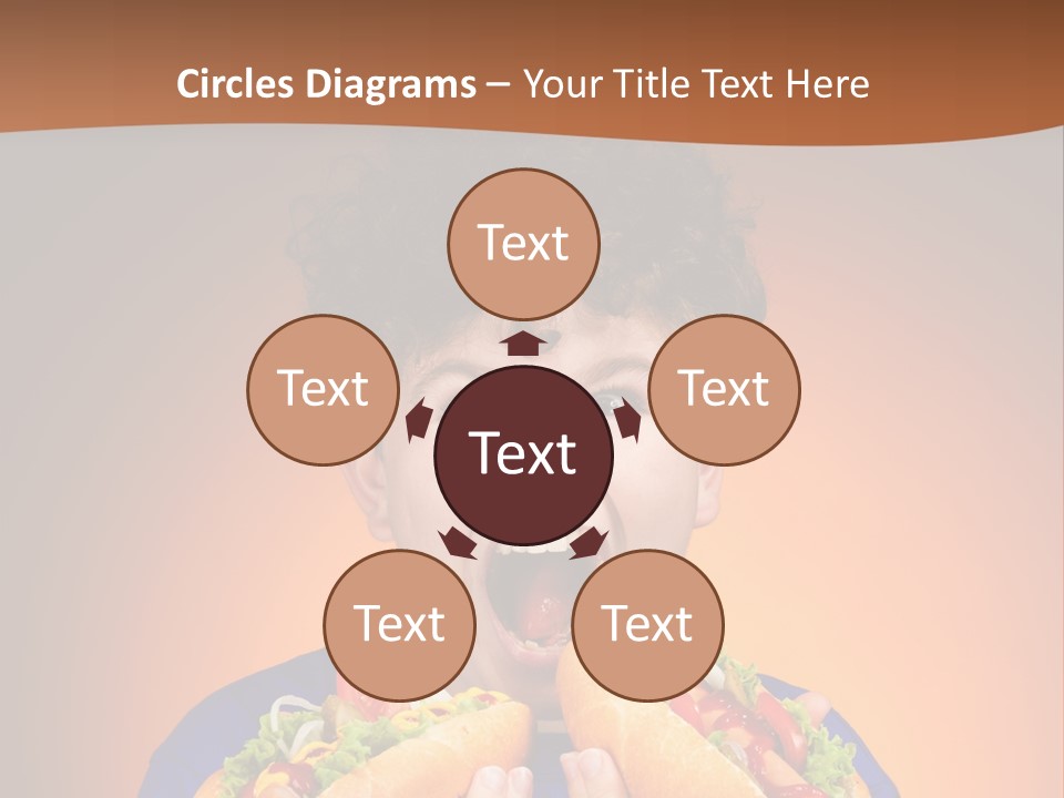 Caucasian One Boy PowerPoint Template