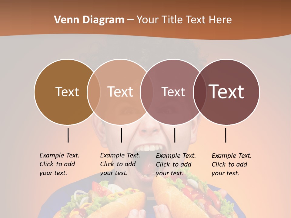 Caucasian One Boy PowerPoint Template