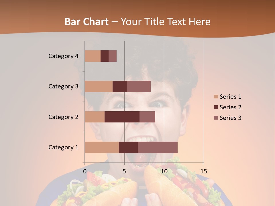Caucasian One Boy PowerPoint Template
