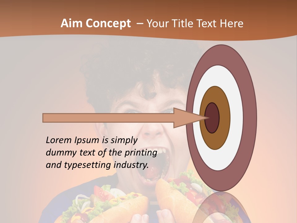 Caucasian One Boy PowerPoint Template