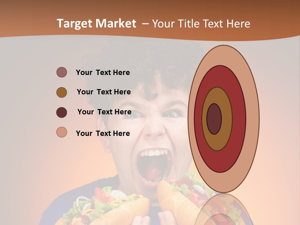 Caucasian One Boy PowerPoint Template