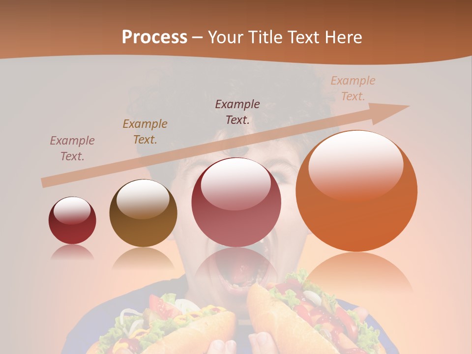 Caucasian One Boy PowerPoint Template