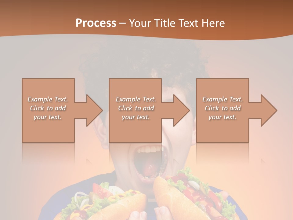 Caucasian One Boy PowerPoint Template