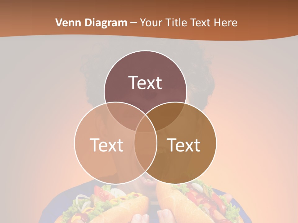 Caucasian One Boy PowerPoint Template