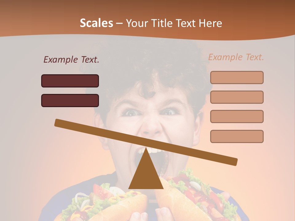 Caucasian One Boy PowerPoint Template