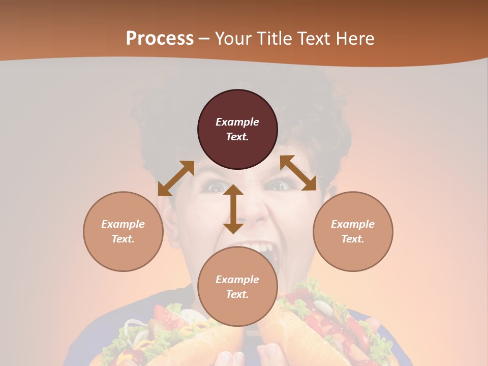 Caucasian One Boy PowerPoint Template