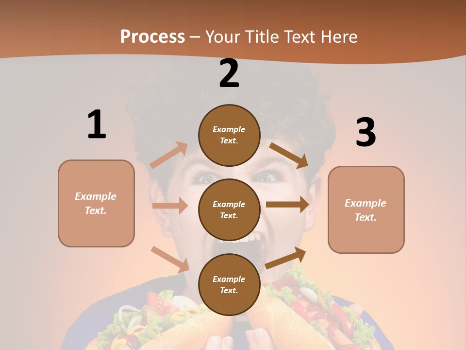 Caucasian One Boy PowerPoint Template