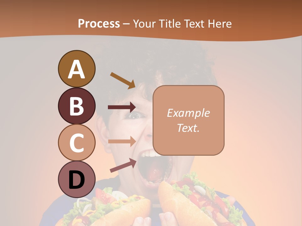 Caucasian One Boy PowerPoint Template