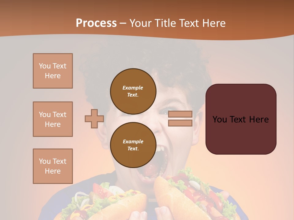 Caucasian One Boy PowerPoint Template