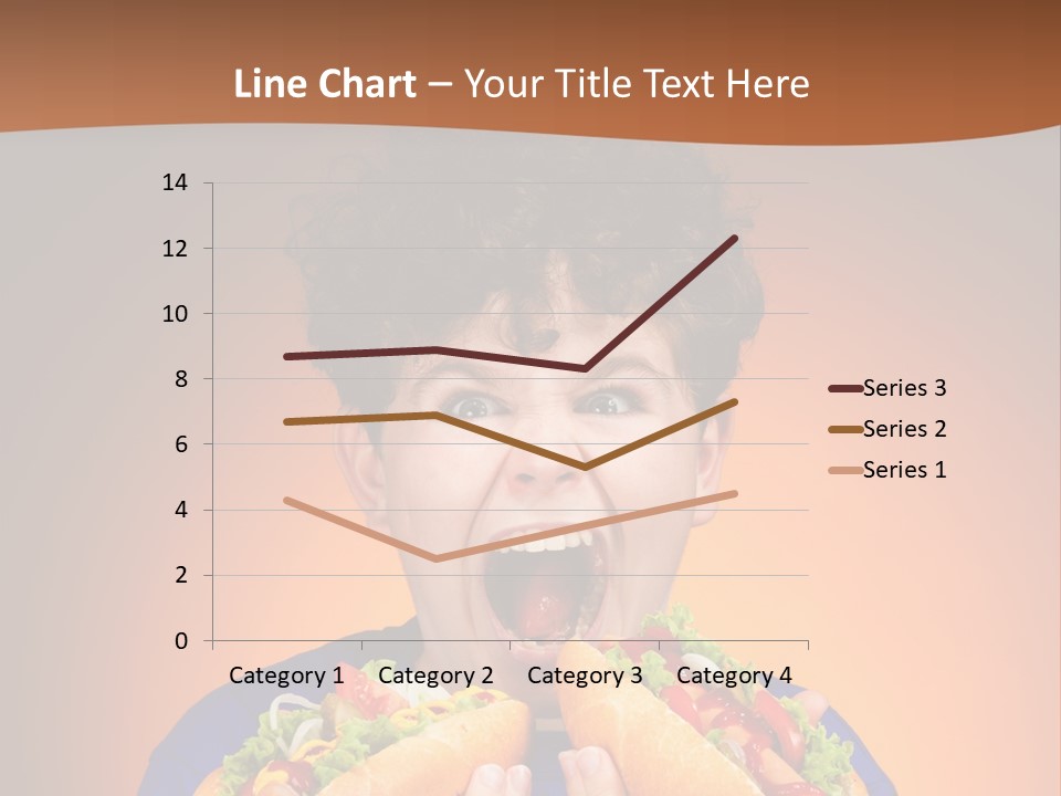Caucasian One Boy PowerPoint Template