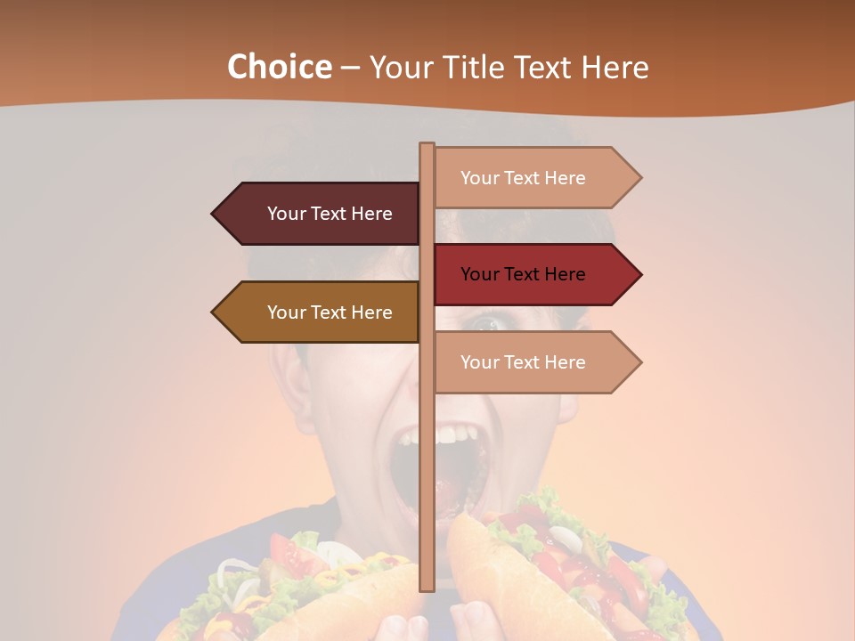 Caucasian One Boy PowerPoint Template