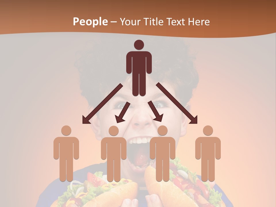 Caucasian One Boy PowerPoint Template