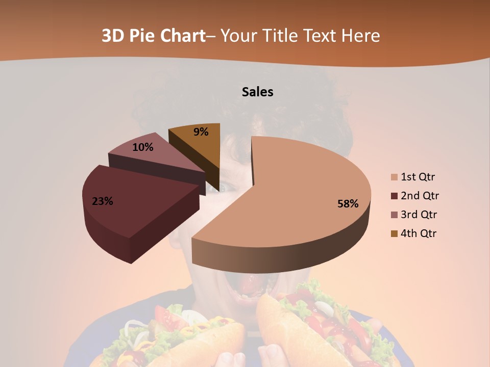 Caucasian One Boy PowerPoint Template