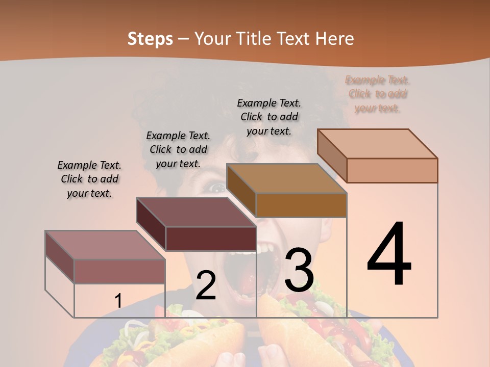 Caucasian One Boy PowerPoint Template