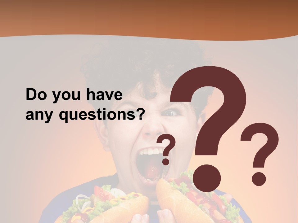 Caucasian One Boy PowerPoint Template