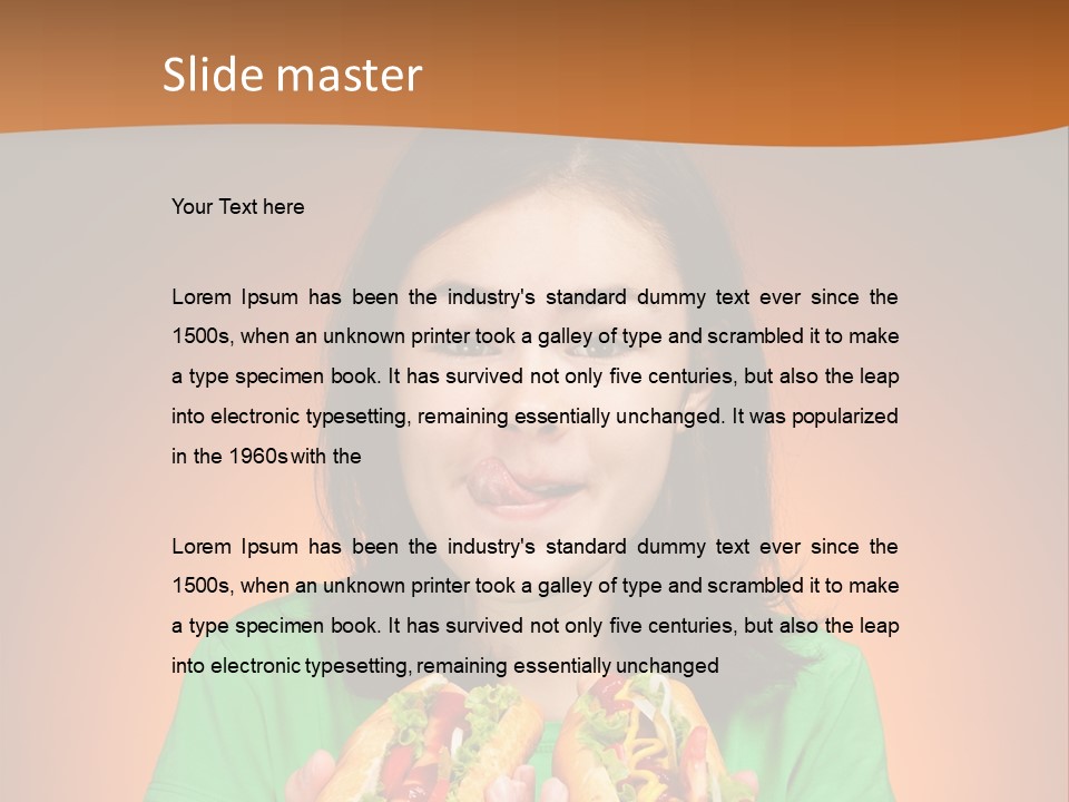 Background Hungry Female PowerPoint Template