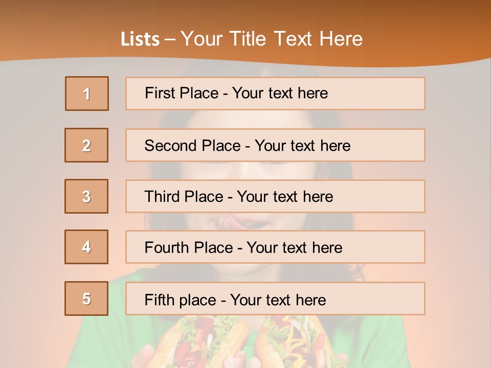 Background Hungry Female PowerPoint Template
