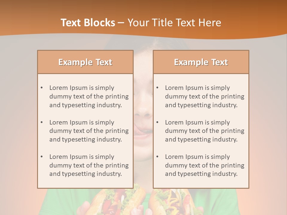 Background Hungry Female PowerPoint Template