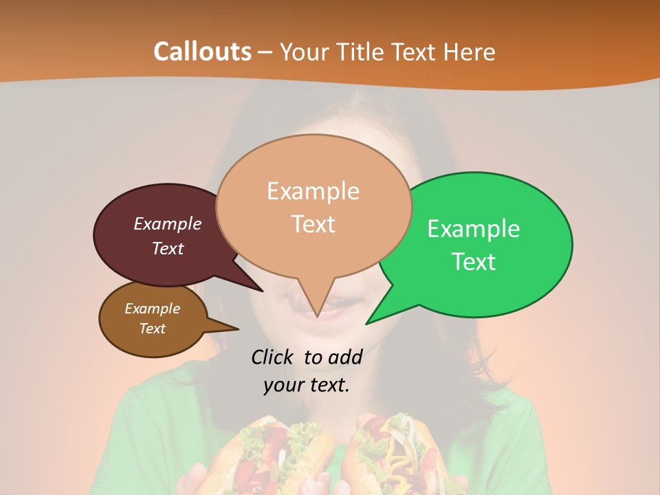 Background Hungry Female PowerPoint Template