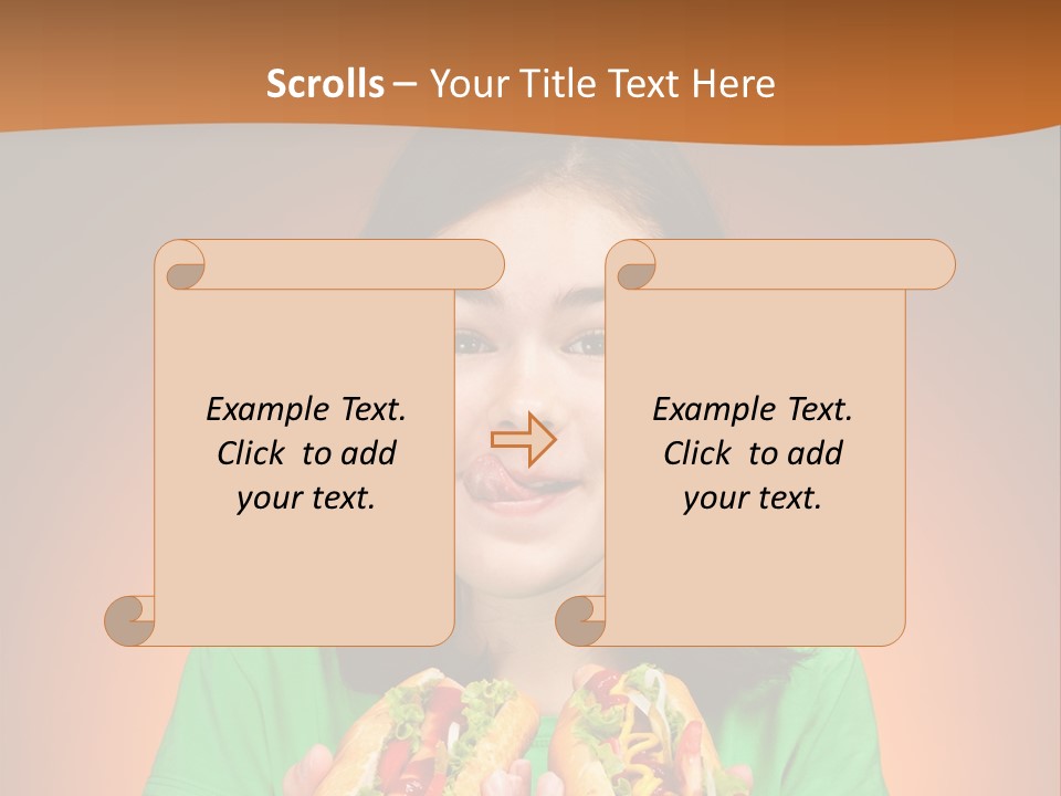 Background Hungry Female PowerPoint Template