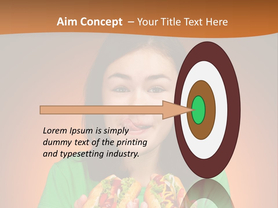 Background Hungry Female PowerPoint Template