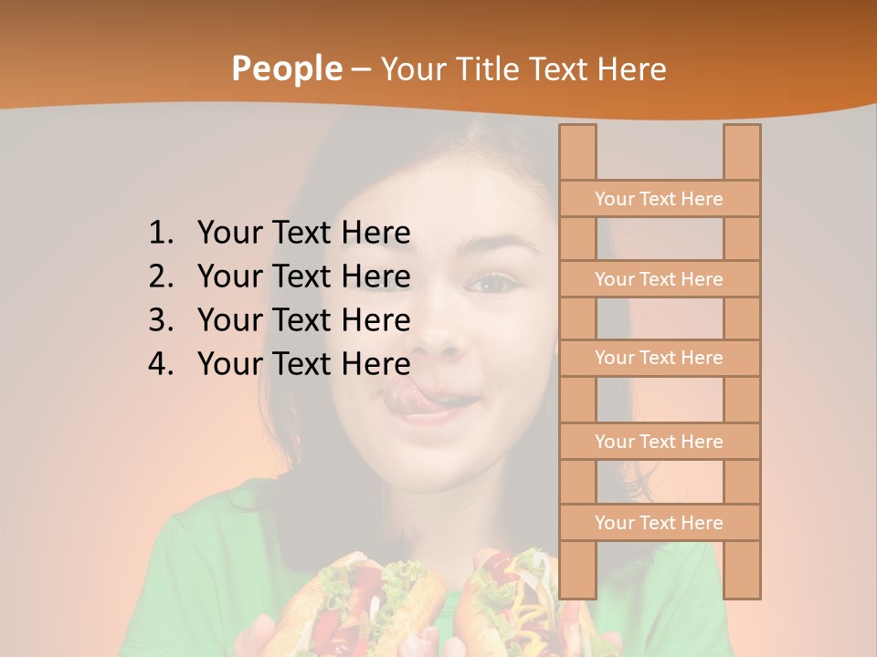Background Hungry Female PowerPoint Template