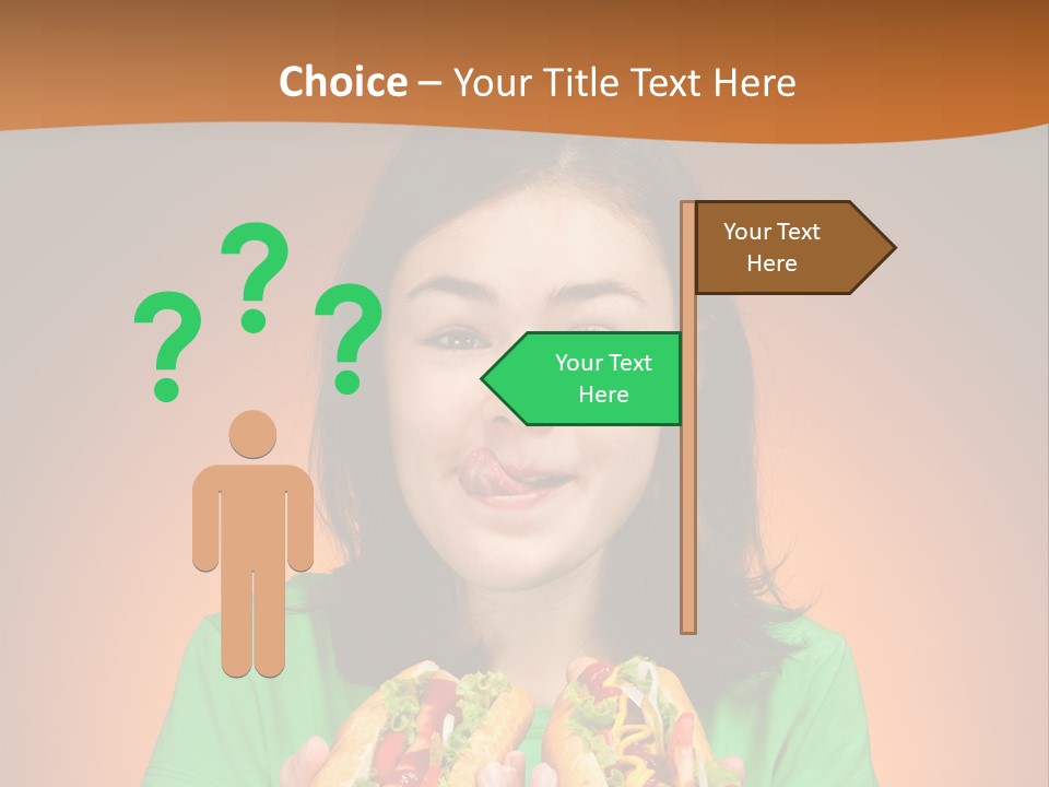 Background Hungry Female PowerPoint Template