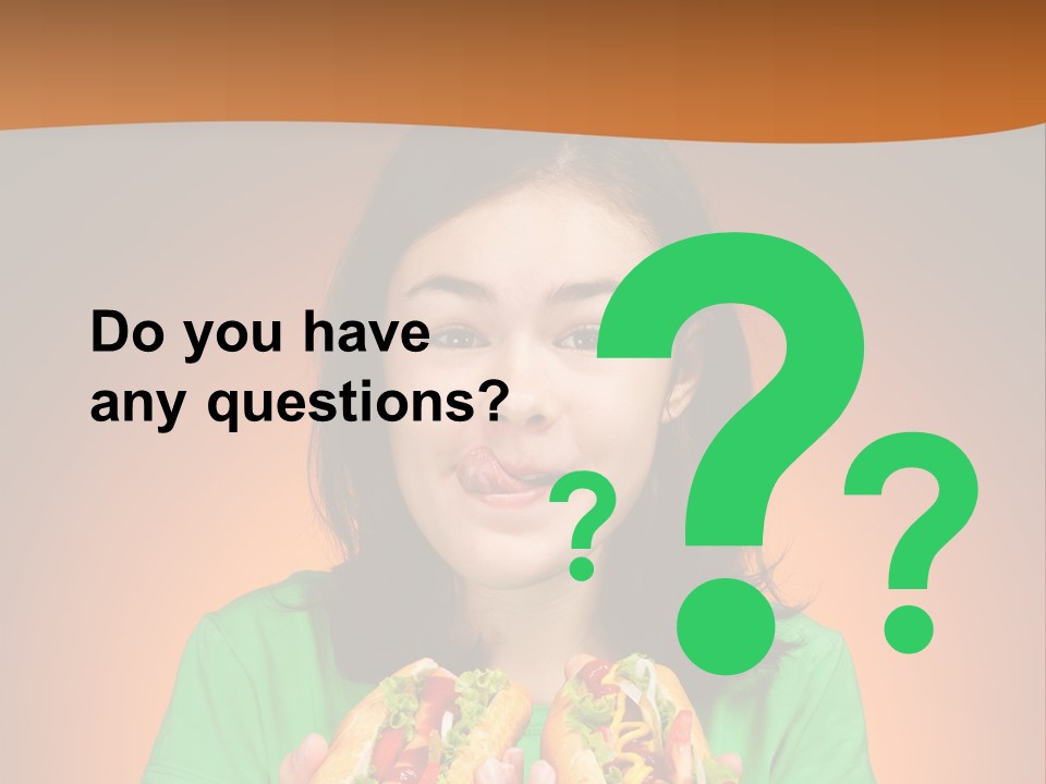 Background Hungry Female PowerPoint Template