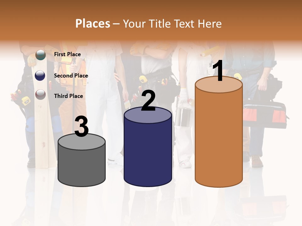 Isolated Staff Contractor PowerPoint Template