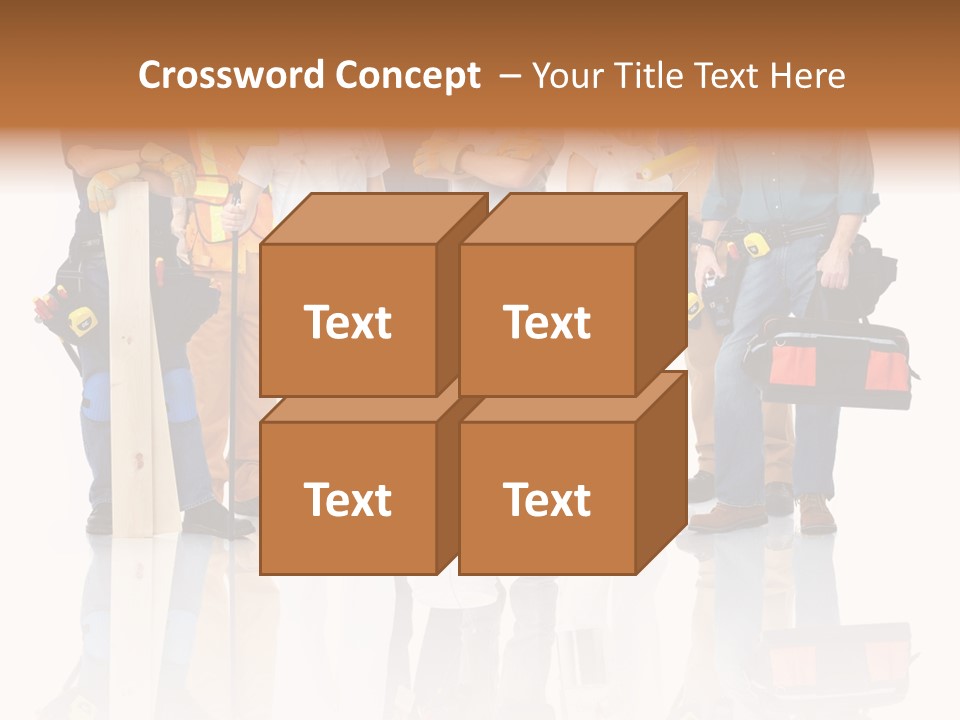 Isolated Staff Contractor PowerPoint Template