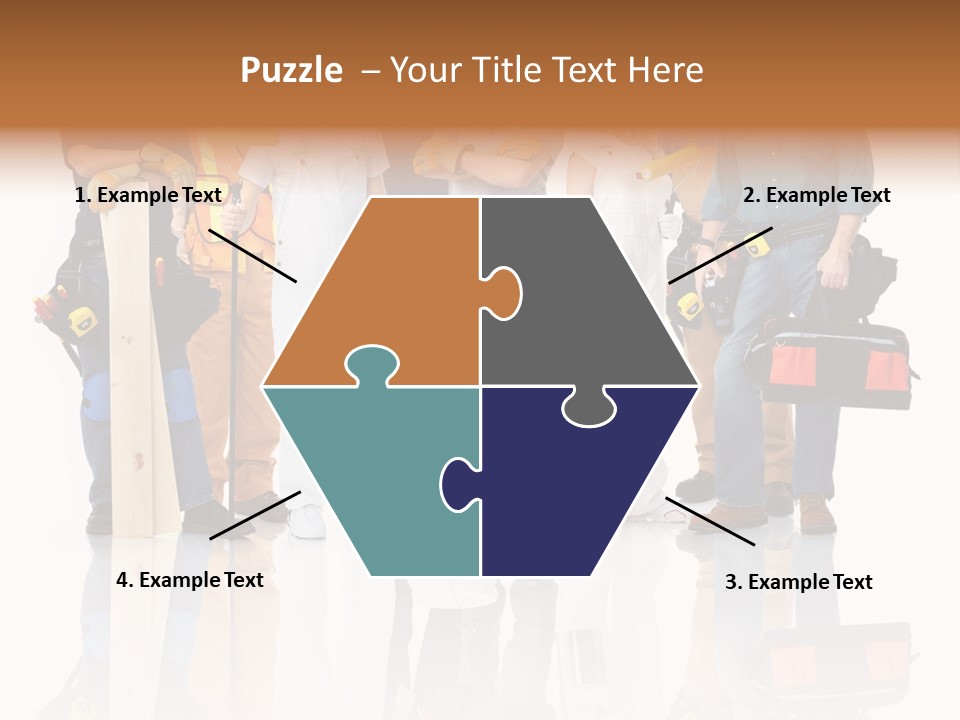 Isolated Staff Contractor PowerPoint Template