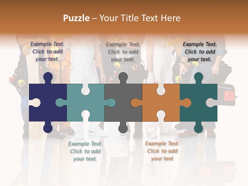 Isolated Staff Contractor PowerPoint Template
