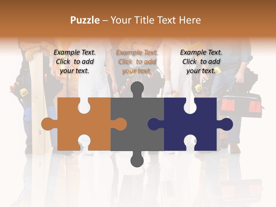 Isolated Staff Contractor PowerPoint Template