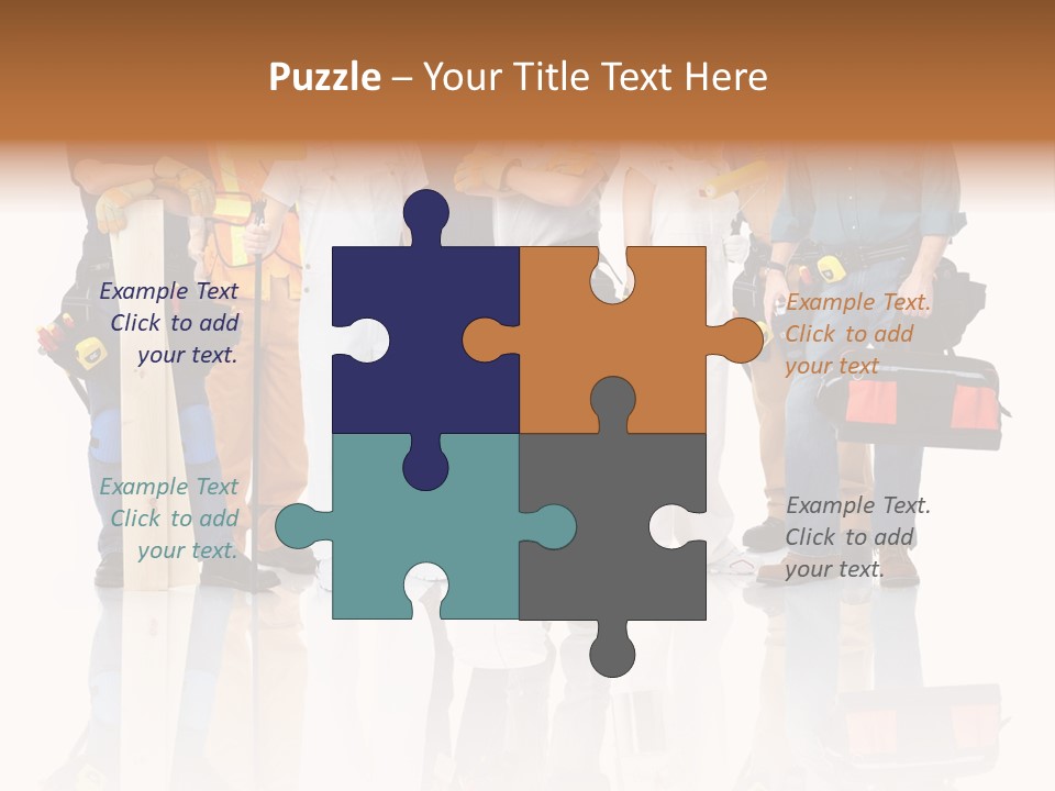 Isolated Staff Contractor PowerPoint Template