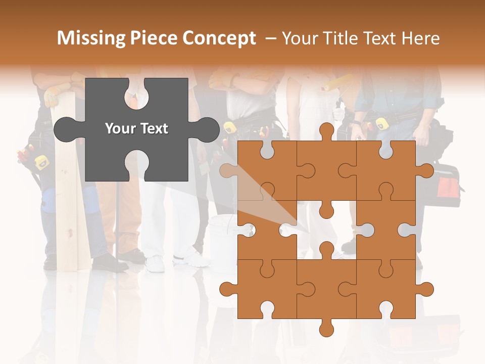 Isolated Staff Contractor PowerPoint Template