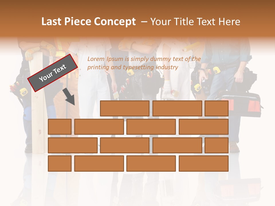 Isolated Staff Contractor PowerPoint Template