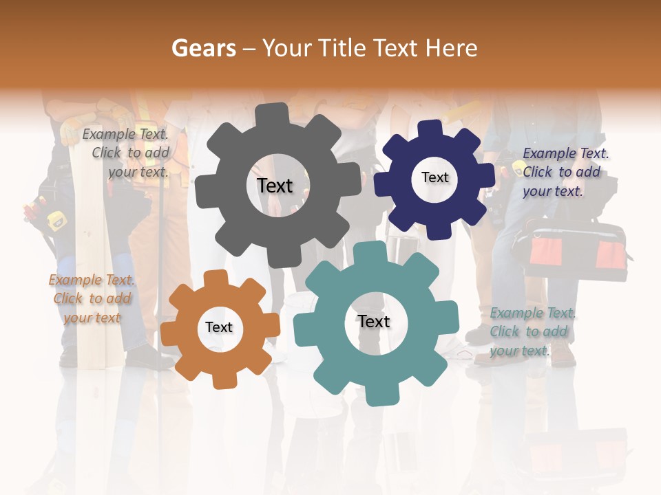 Isolated Staff Contractor PowerPoint Template