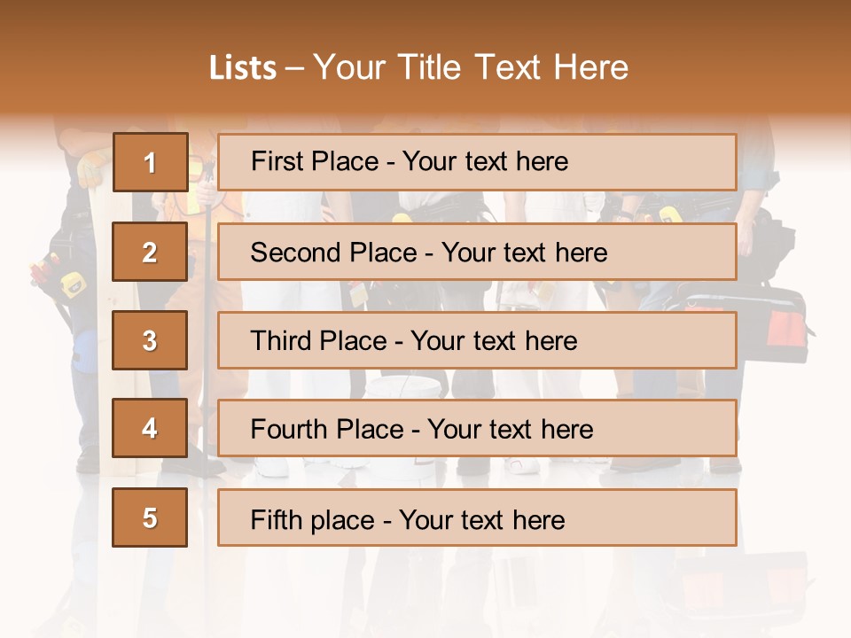 Isolated Staff Contractor PowerPoint Template